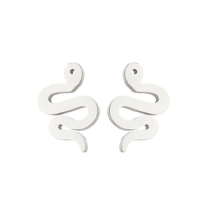 1 Pair Minimalist Animal Plating 304 Stainless Steel 18K Gold Plated Ear Studs