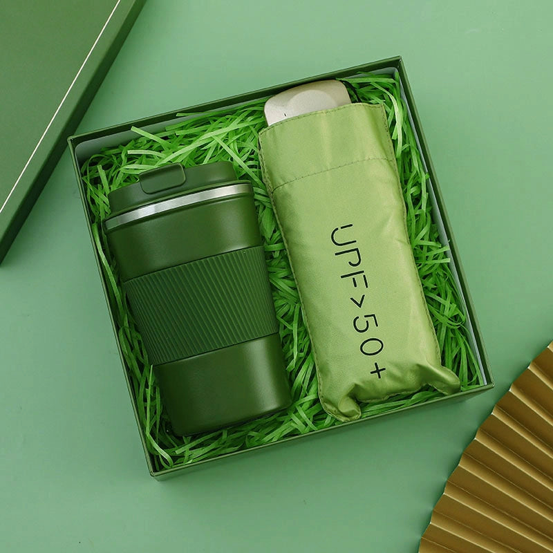 Business Gift Set Women's Day Gift Employee Activity Insulated Cup Umbrella Suitable For Clients