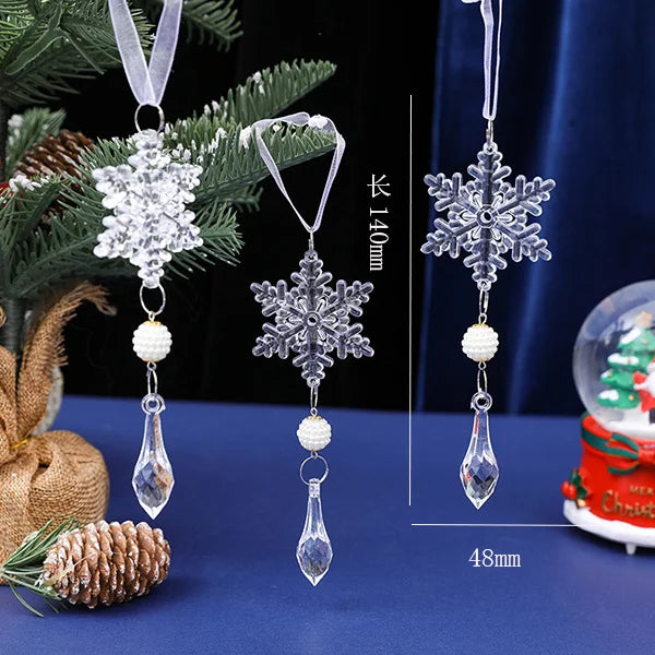Christmas Design Christmas Tree Snowflake Reindeer Keychain Acrylic Ice Stick Pendant