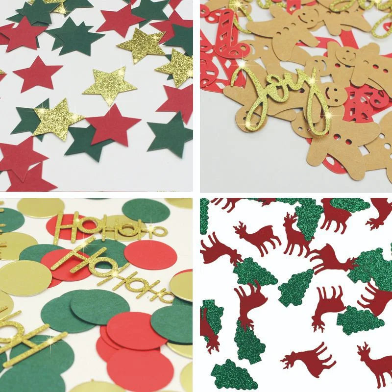 Christmas Table Confetti Reindeer Snowflake Pentagram Sprinkles Christmas Party Supplies Gifts Diy Accessories