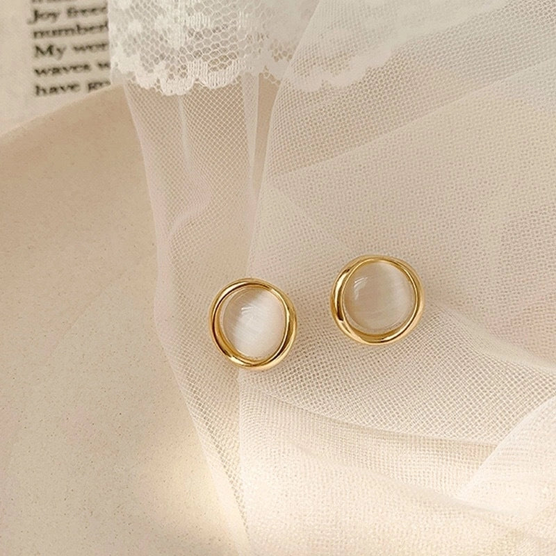 10 Pieces Minimalist Heart Shape Flower Bow Knot Imitation Pearl Alloy Rhinestone Irregular Women\'S Earrings 1 Pair