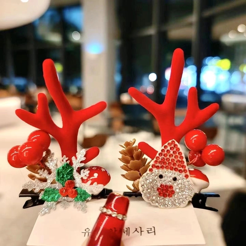 Christmas Fashion Antlers Resin Daily Hairpin