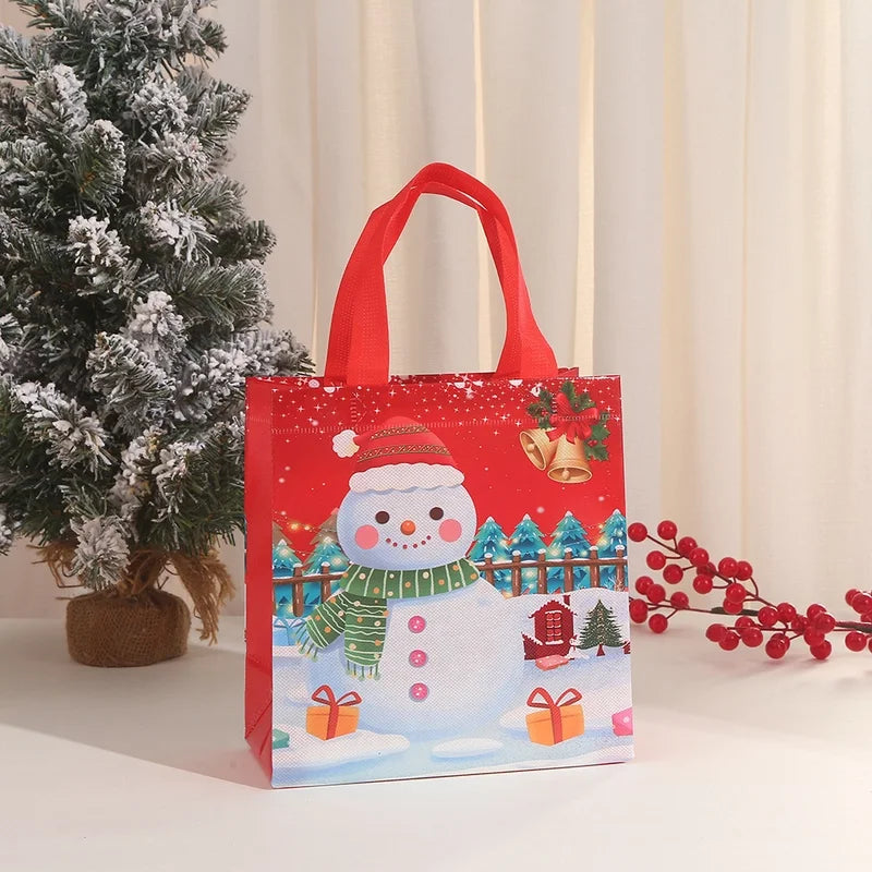 Christmas Nordic Style Classic Style Christmas House Christmas Tree Santa Claus Nonwoven Party Festival Gift Bags