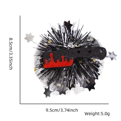 Halloween Gothic Women's Color Block Plastic Hair Clip