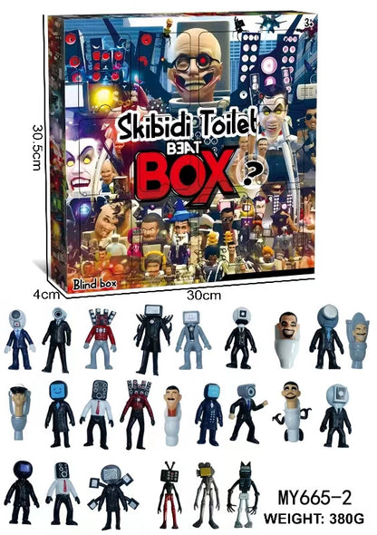 Christmas Gift Box 18-grid Toilet People's War Monitor Blind Box Hole Music Gift Box