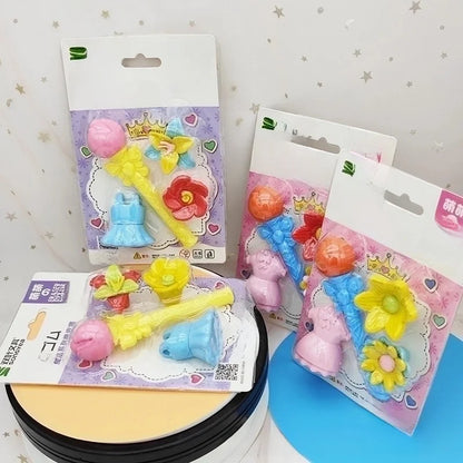Cute Assembled Clamshell Packaging Stationary Geometric Eraser 1 Set