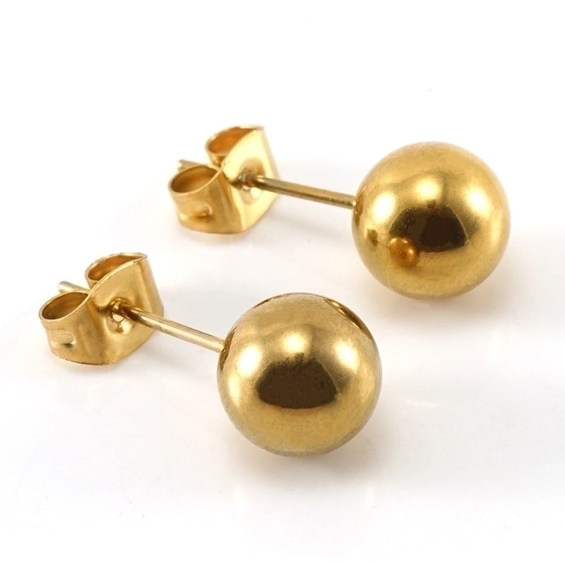 1 Pair Elegant Geometric Inlay 304 Stainless Steel Artificial Pearls Zircon 18K Gold Plated Stainless Steel Earrings