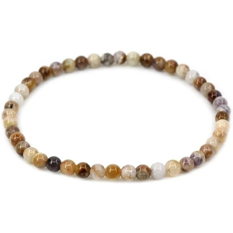 1 Piece Minimalist Round Natural Stone Beaded Bracelets