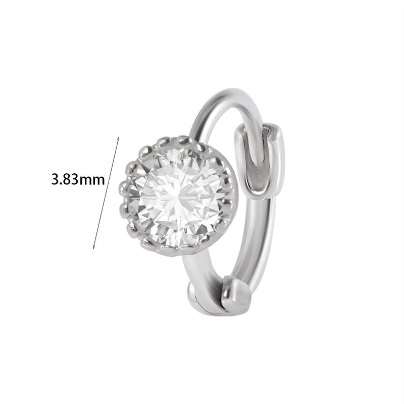 1 Piece Elegant Flower Butterfly Inlay Copper Rhinestones Zircon Earrings