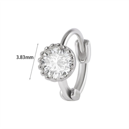 1 Piece Elegant Flower Butterfly Inlay Copper Rhinestones Zircon Earrings