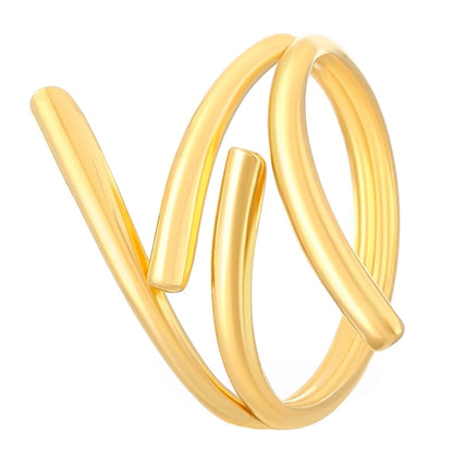 Minimalist Classic Style Geometric 304 Stainless Steel 18K Gold Plated Open Rings