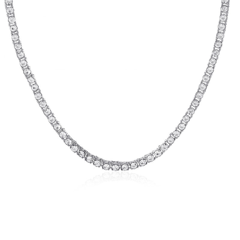 Hip-hop Minimalist Solid Color Flower Lock Metal Copper 18k Gold Plated Gold Plated Silver Plated Crystal Zircon Layered Necklaces Pendant Necklace Necklace In Bulk