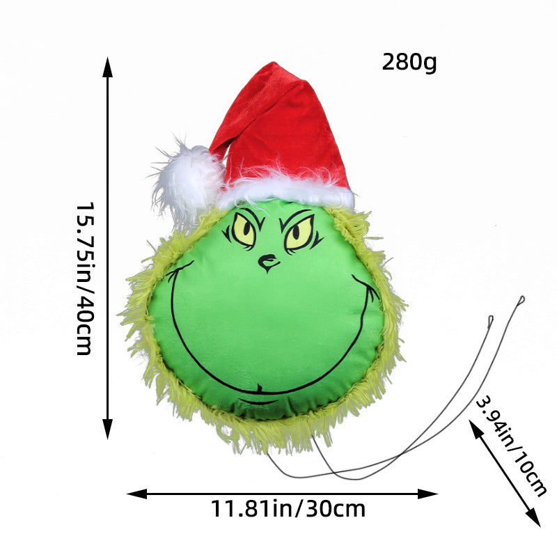 Plush Toy Grinch Green Furry Monster Doll Christmas Green Grinch Plush Toy