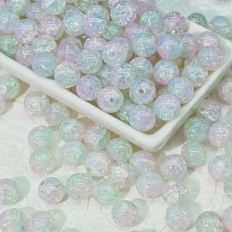 10mm Protein Jade Broken Glass Beads DIY Accessories Scattered Beads Handmade Beaded Paint Ornament Material Antique Bracelet