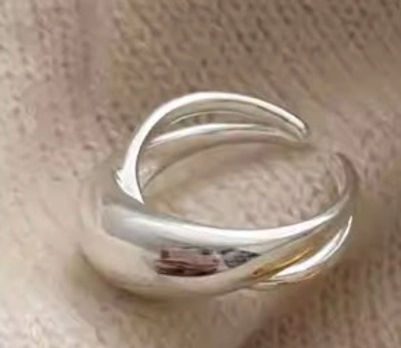 Minimalist Classic Style Solid Color 304 Stainless Steel Titanium Steel 18K Gold Plated Plating Rings