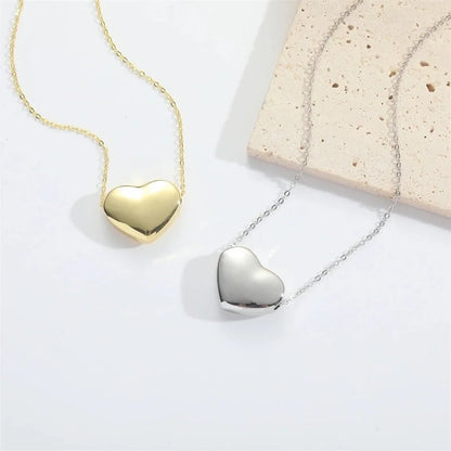 Copper 14K Gold Plated Heart Shape Pendant Necklace