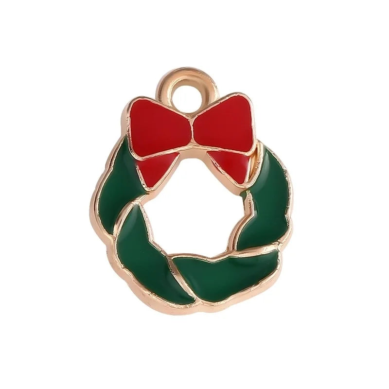 14*12mm 15 * 20mm Alloy Christmas Tree Bow Knot Snowman Pendant Jewelry Accessories