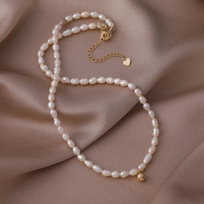 Alloy Freshwater Pearl Copper Fashion Solid Color Irregular Necklace