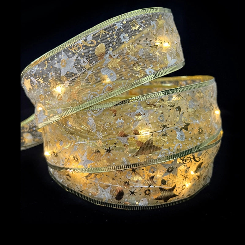 Christmas Fashion Star Ribbon Party String Lights