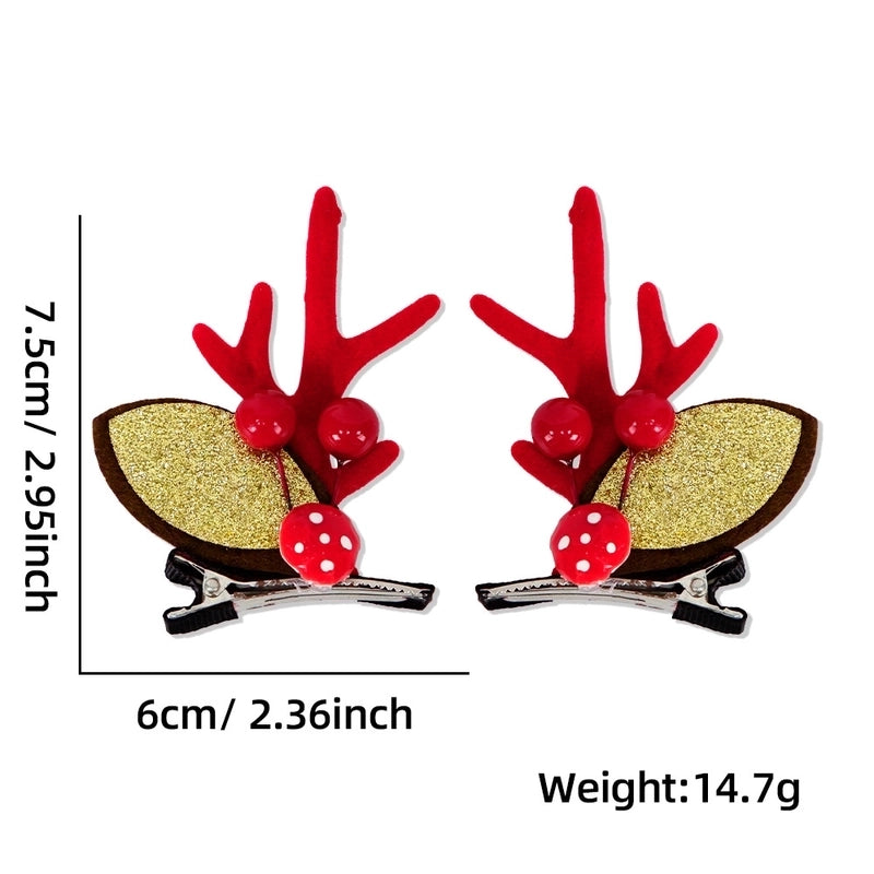Christmas Cartoon Style Bell Snowman Antlers Plastic