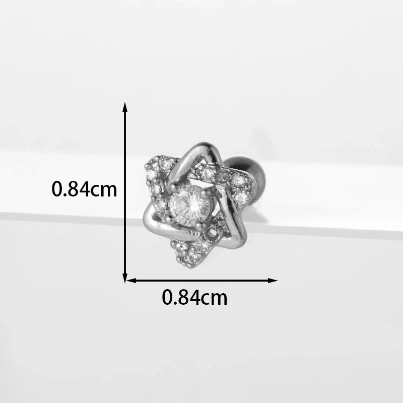 Ear Cartilage Rings & Studs Flower 316L Stainless Steel Copper