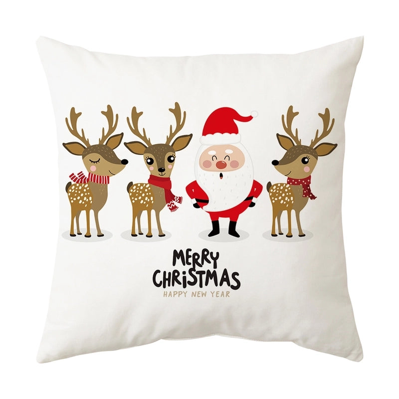 Classical Letter Short Plush Throw Pillow