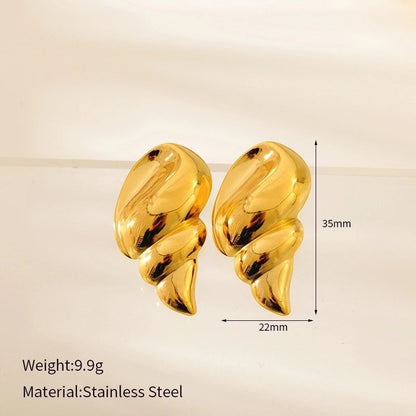 1 Pair Cute Luxurious Wedding Geometric 304 Stainless Steel 18K Gold Plated Stainless Steel Earrings