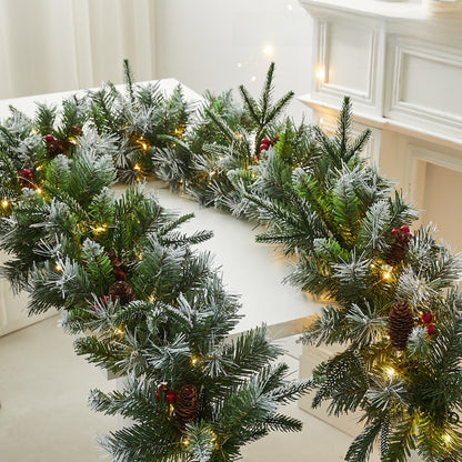 Christmas Decorative Dense Flocked Snowflake Vine Hotel Mall Window Display Doorway Stair Handrail Arrangement