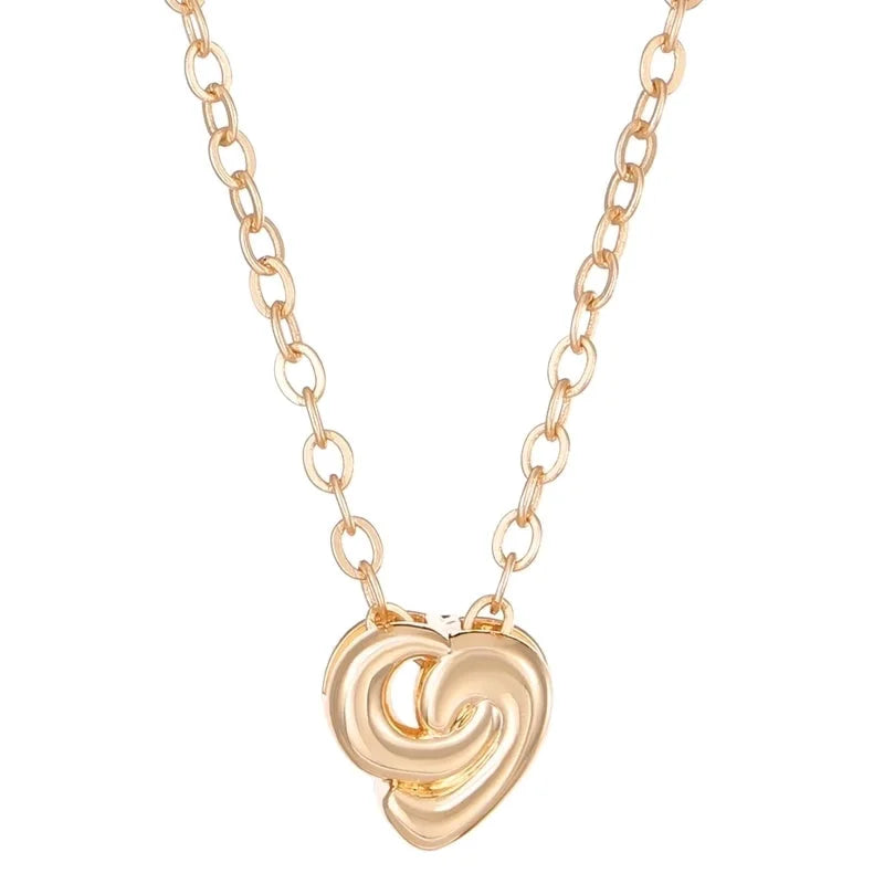 Copper Heart Shape Pendant Necklace