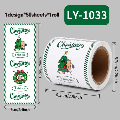 1 Piece Letter Learning School Christmas Coated Paper Adhesive Sticker Cartoon Style Cute Stickers