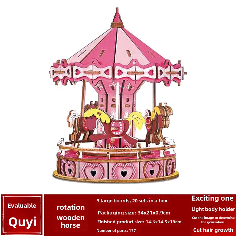 Stall Supply Children's Wooden 3D Puzzle Adult Puzzle Christmas Building Handmade Educational Model Toy