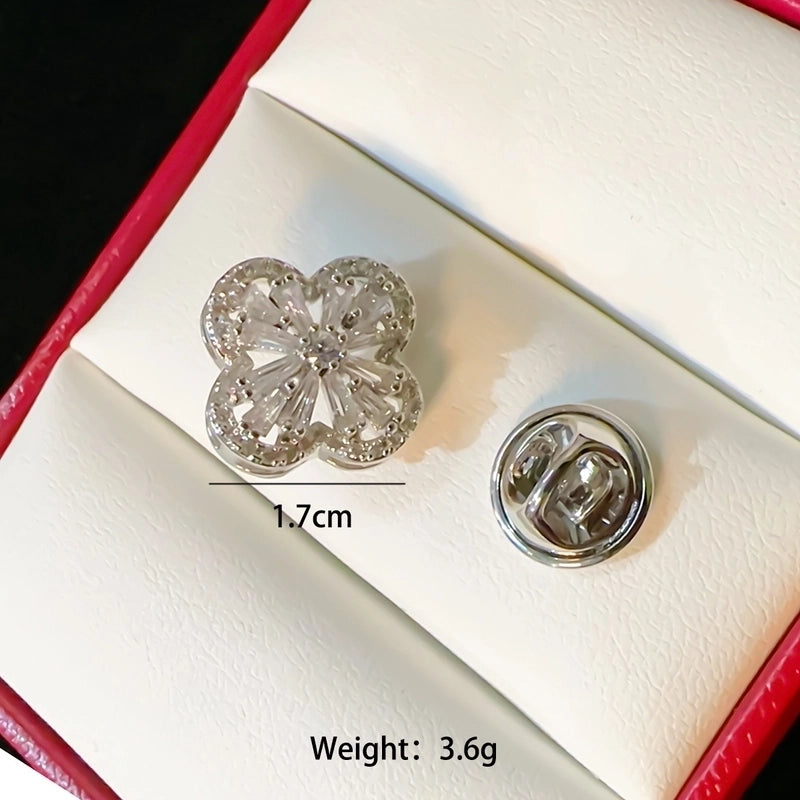 Sweet Pin Rabbit Swan Snowflake Copper Plating Women's Brooches