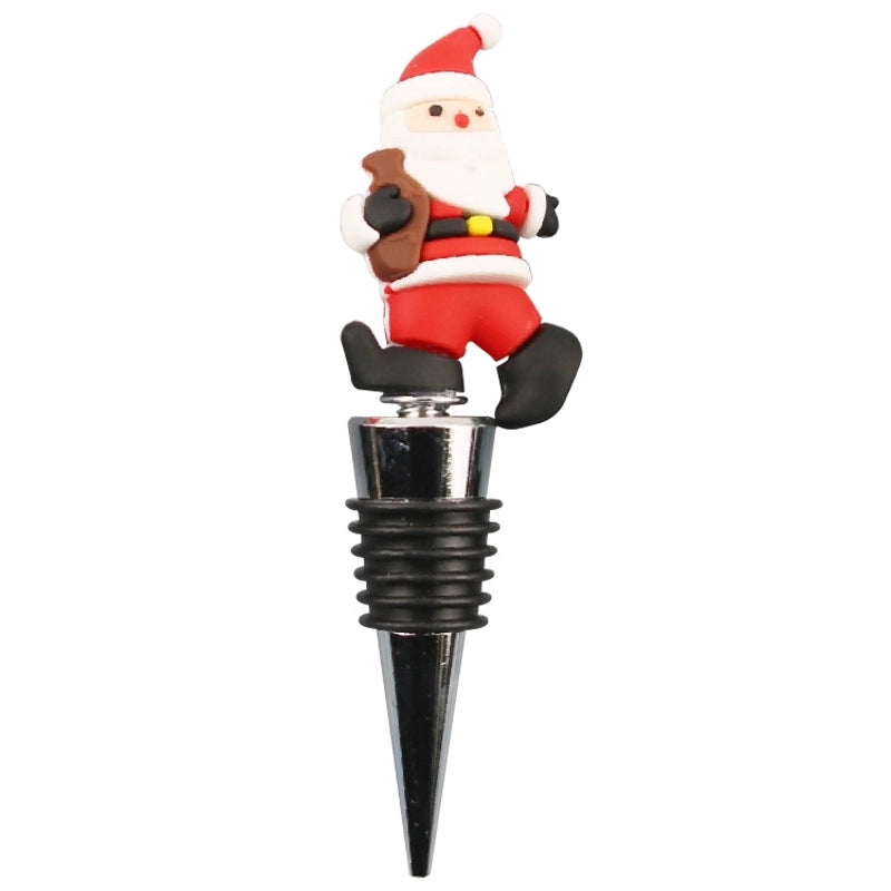 Christmas Cute Cartoon PVC Aluminium Alloy Wine Stopper 1 Piece
