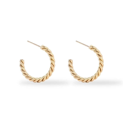 1 Pair Fashion Geometric Plating 201 Stainless Steel 18K Gold Plated Earrings