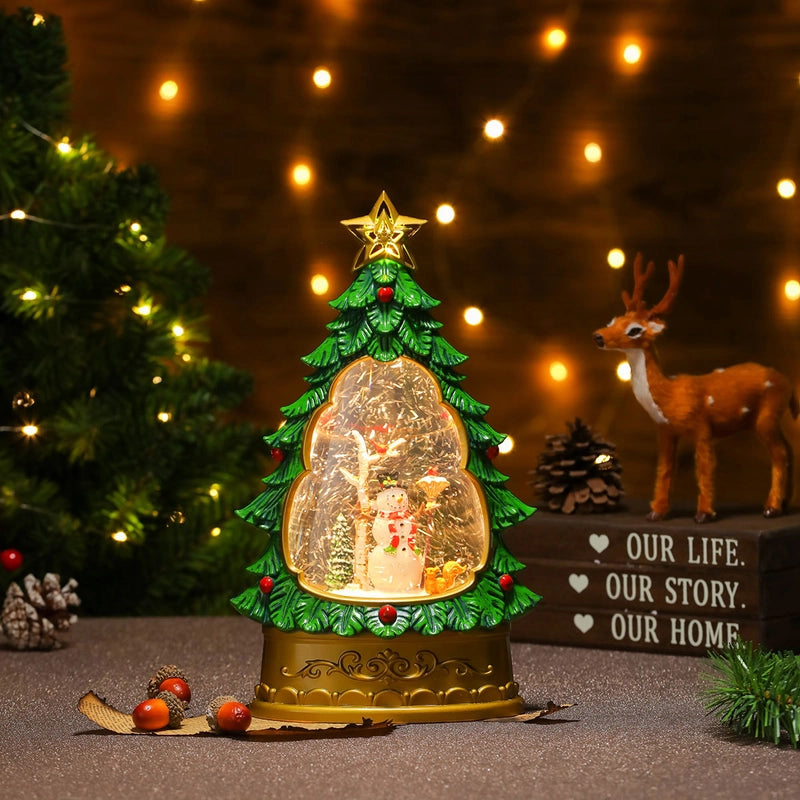 Christmas Cute Christmas Tree Santa Claus Snowman PC Party Festival Ornaments Led Lights Night Lights