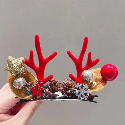 Christmas Fashion Antlers Resin Daily Hairpin