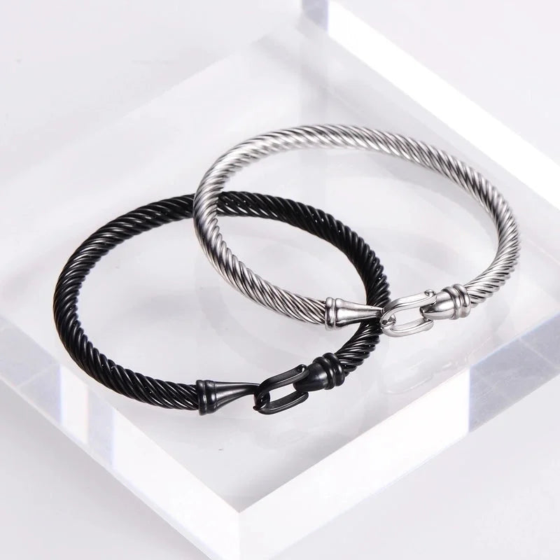 Classic Style Geometric Heart Shape Skull 304 Stainless Steel 18K Gold Plated No Inlaid Bangle In Bulk Stainless Steel Bracelets Halloween