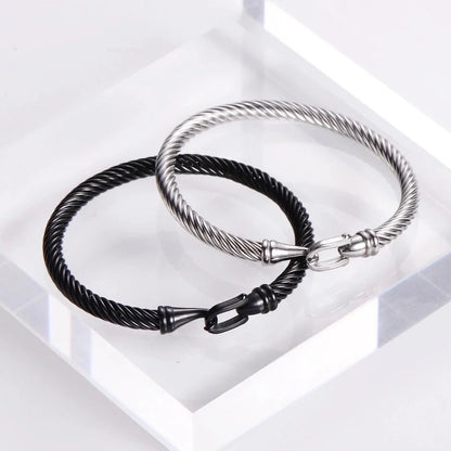 Classic Style Geometric Heart Shape Skull 304 Stainless Steel 18K Gold Plated No Inlaid Bangle In Bulk Stainless Steel Bracelets Halloween