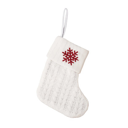 Cross-border Letter Christmas Stockings Santa Claus New Christmas Gift Wool Knitted Candy Bag Christmas Tree Pendant
