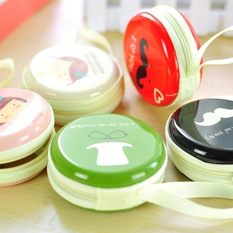 3 Pieces Women'S Cartoon Tinplate Zipper Coin Purses