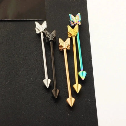 1 Piece Ear Cartilage Rings & Studs Minimalist Arrow 304 Stainless Steel Plating 18K Gold Plated Ear Cartilage Rings & Studs