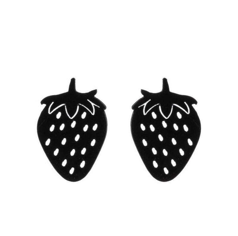 1 Pair Fashion Strawberry Plating 304 Stainless Steel 18K Gold Plated Ear Studs