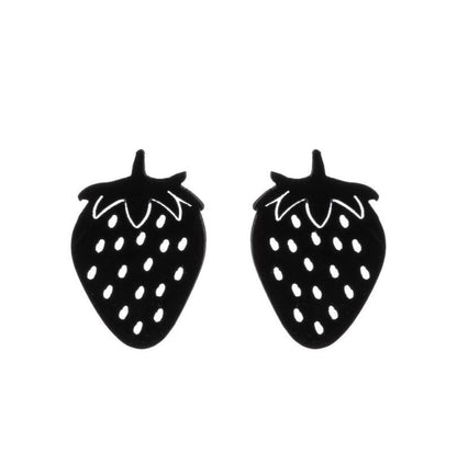 1 Pair Fashion Strawberry Plating 304 Stainless Steel 18K Gold Plated Ear Studs