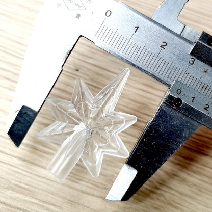 10 Pieces Transparent Round Ball Snowflake Small Five-star Christmas Tree Light String Accessories Five-pointed Star Tree Top Star Christmas Decoration