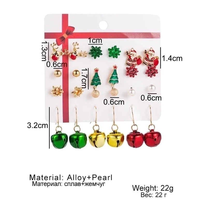 1 Set Cute Candy Bow Knot Snowflake Plating Alloy Earrings