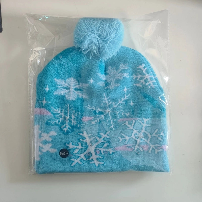 Kid'S IG Style Santa Claus Elk Pom Poms Wool Cap