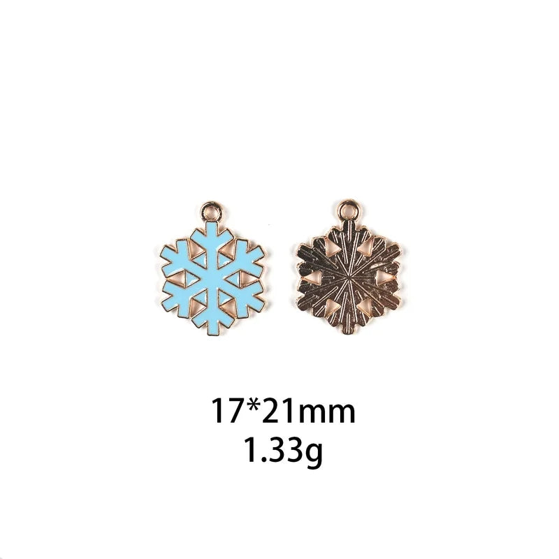 10 PCS/Package Zinc Alloy Christmas Hat Christmas Socks Pendant Jewelry Accessories