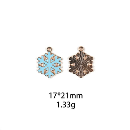 10 PCS/Package Zinc Alloy Christmas Hat Christmas Socks Pendant Jewelry Accessories