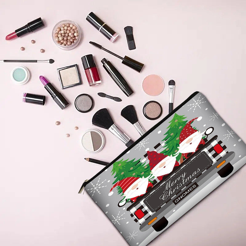 Hot Sale Christmas Holiday Printing Technology Cloth Cosmetic Bag Coin Purse Mobile Phone Bag