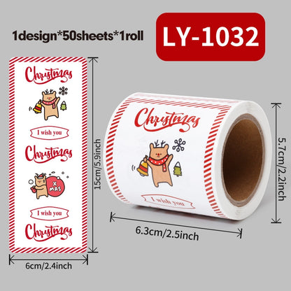 1 Piece Letter Learning School Christmas Coated Paper Adhesive Sticker Cartoon Style Cute Stickers